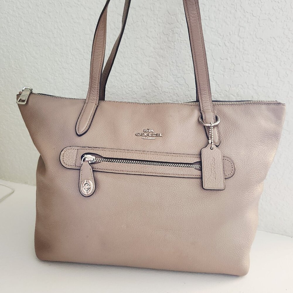 New Coach Taylor Tan Leather Shoulder Bag Purse